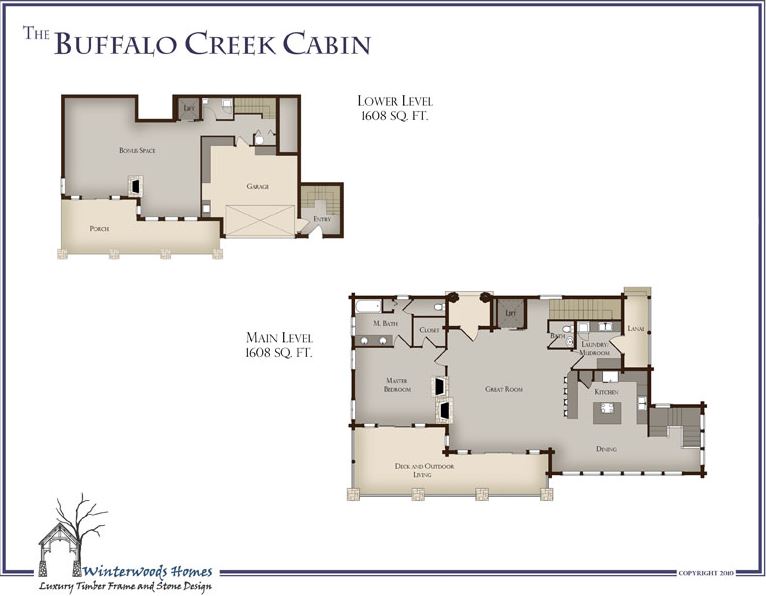 Winterwoods Buffalo Creek Cabin Floor Plan