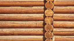 Log Cabin Exterior Close Up
